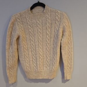 Womens Wool Cableknit Sweater Size Small